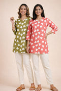 HEART STYLE COTTON KURTI COMBO