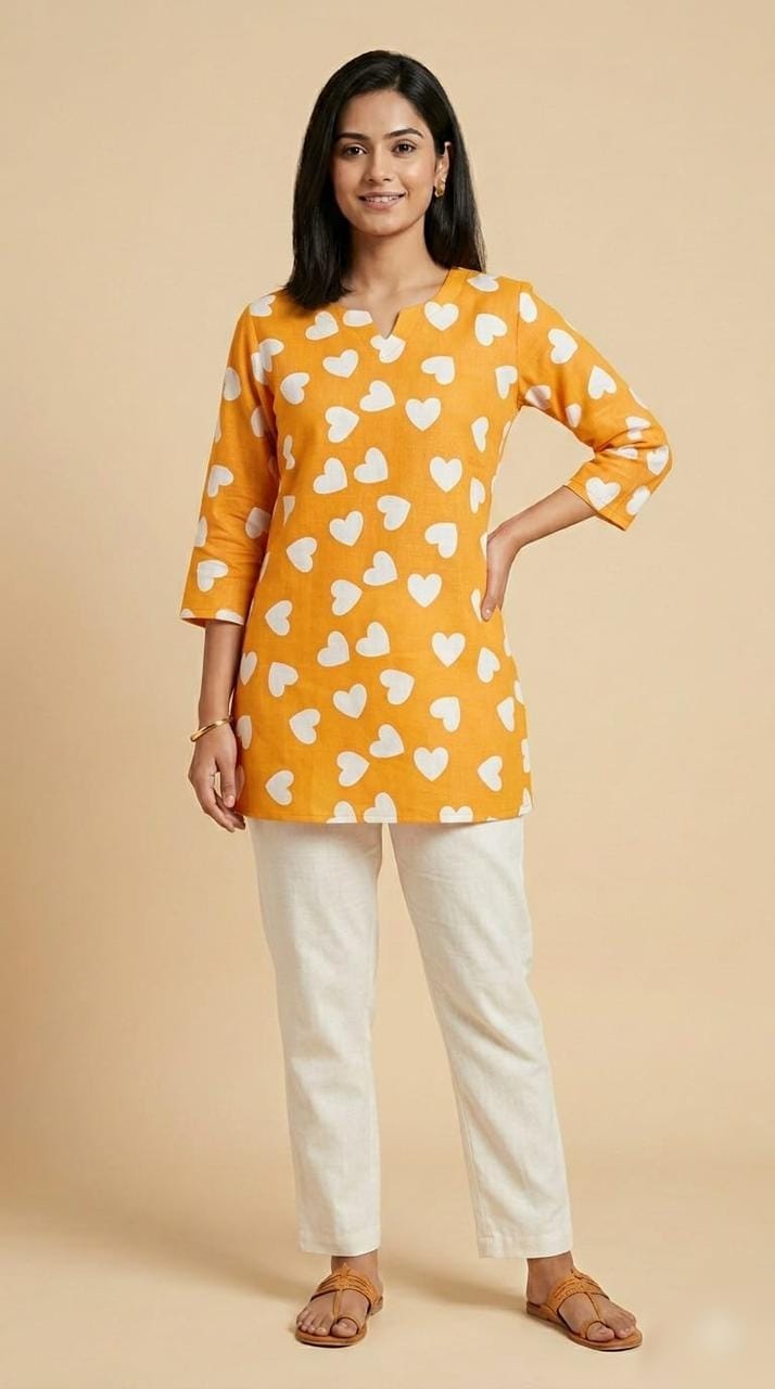 HEART COTTON KURTI COMBO