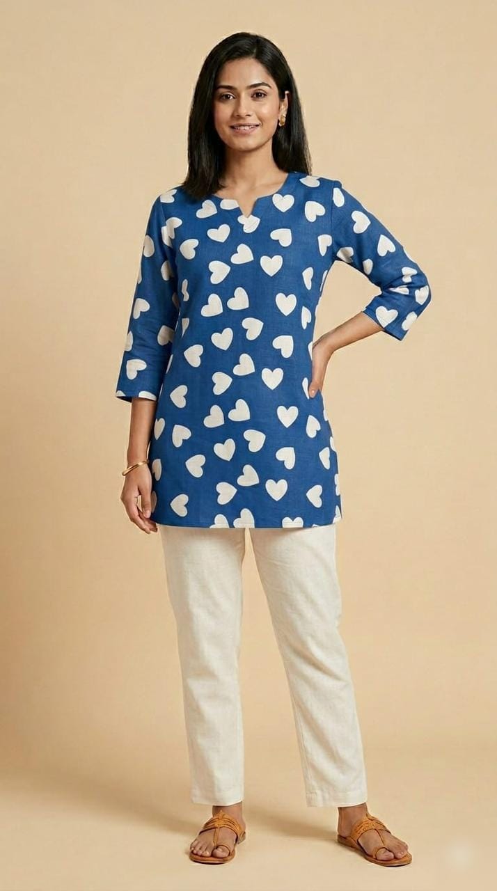 HEART COTTON KURTI COMBO